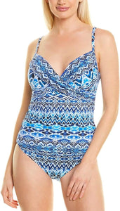 La Blanca NWT La Blanca Standard Wrap Underwire Tankini Swimsuit,38D