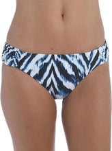 Load image into Gallery viewer, La Blanca NWOT Blue, White and Black Reversible Swim Bottoms Women&#39;s 12
