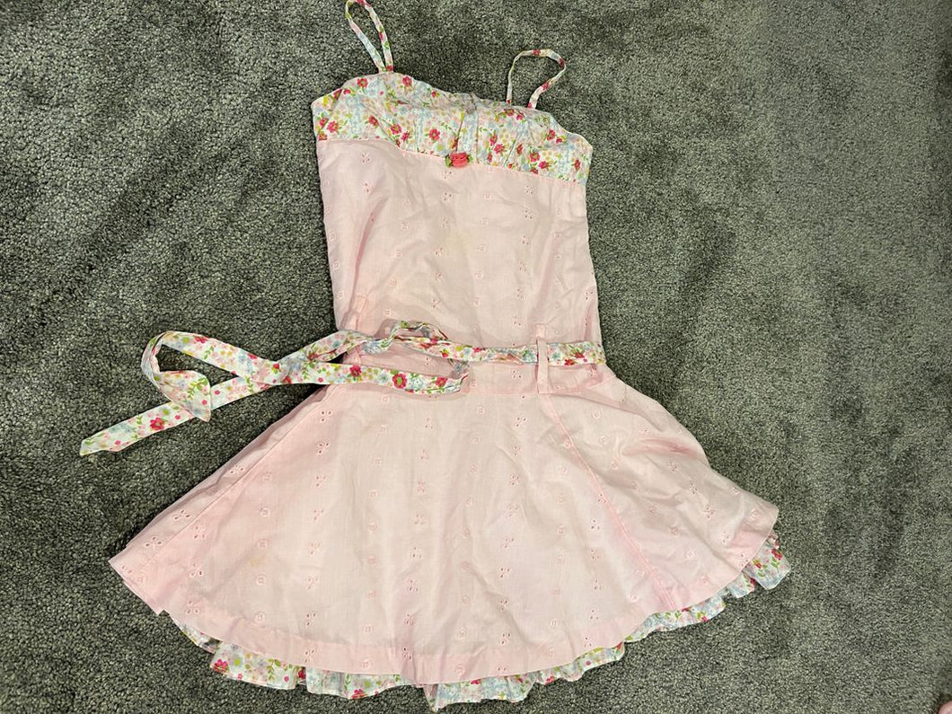 Little Bitty, 6, pink dress, floral accents  6