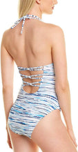 Load image into Gallery viewer, La Blanca NWT White and Blue Striped One Piece Swimsuit Women&#39;s 16
