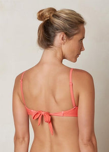 Prana NWT Boho Orange Bandeau Swim Top with Removal Straps Women's - XS