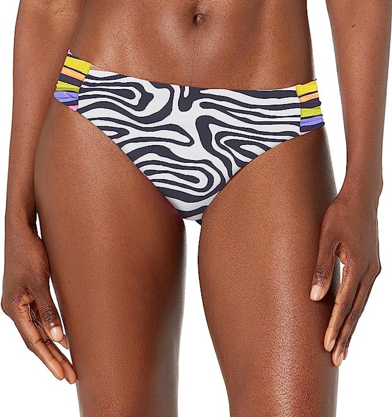 Trina Turk NWT Size 6 Hipster Style Bikini Bottom Zebra/Multicolor Accents Women's - S