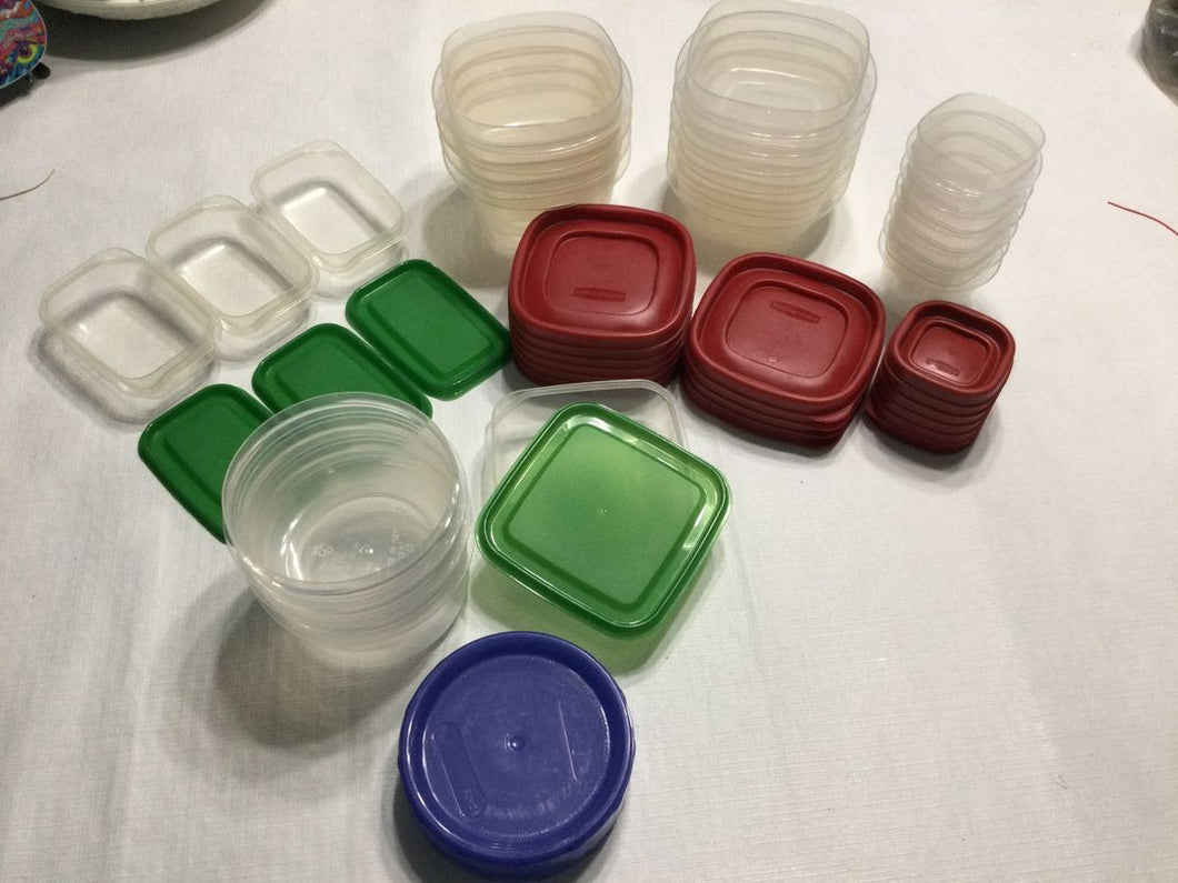 IKEA and Rubbermaid 23 pc Plastic food storage containers