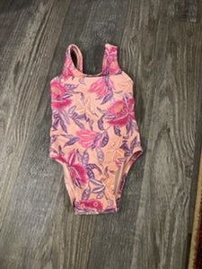 Old navy Pink flower swimsuit 12 Months