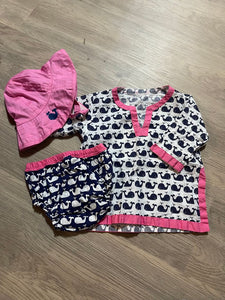 Pottery barn kids Size 3-6m , cute little swim cover up outfit 3 Months