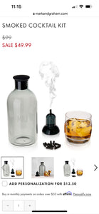 Mark and Graham Smoked Cocktail Kit MSRP 49 NEVER USED!!!  Great gift!  Still on website