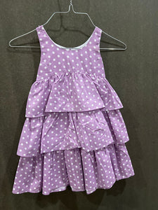 Boutique brand, Kelli kids sundress Purple with white polkadots w/ruffles sundress 4T