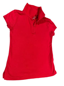 Place, S 5/6, red short sleeve polo shirt, school uniform 5T