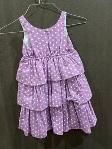 Boutique brand, Kelli kids sundress Purple with white polkadots w/ruffles sundress 4T