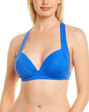 Load image into Gallery viewer, La Blanca NWT Size 16 Keyhole Banded Push-up Bra Bikini Top Blue Women&#39;s - XL
