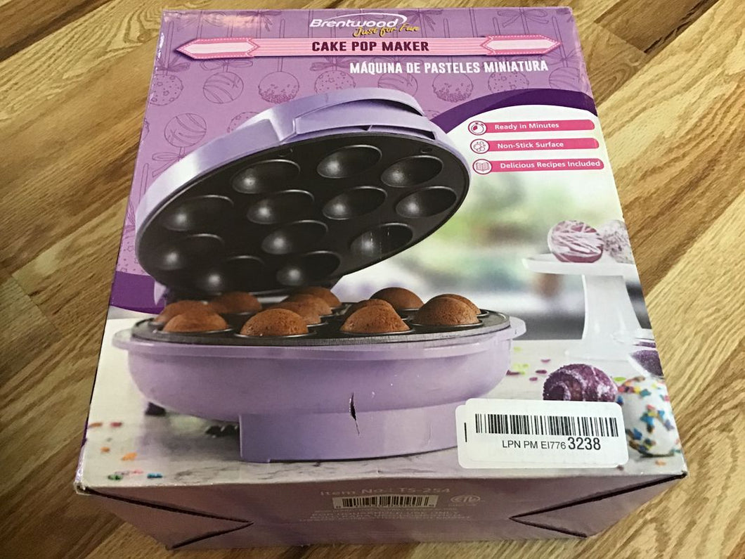 Brentwood NEW IN BOX Purple Cake Pop Maker NEW In Box Purple Cake Pop Maker Small Appliance