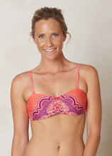 Load image into Gallery viewer, Prana NWT Boho Orange Bandeau Swim Top with Removal Straps Women&#39;s - XS
