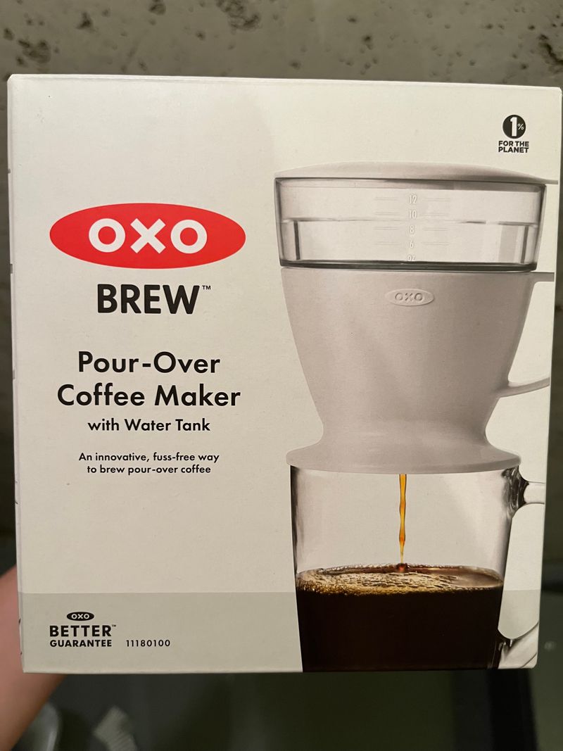OXO Brew Pour-Over Coffee Maker with water tank Use over your own coffee cup, pour hot water over top