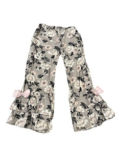 Ruffle Butts, 4T, grey floral pants  4T