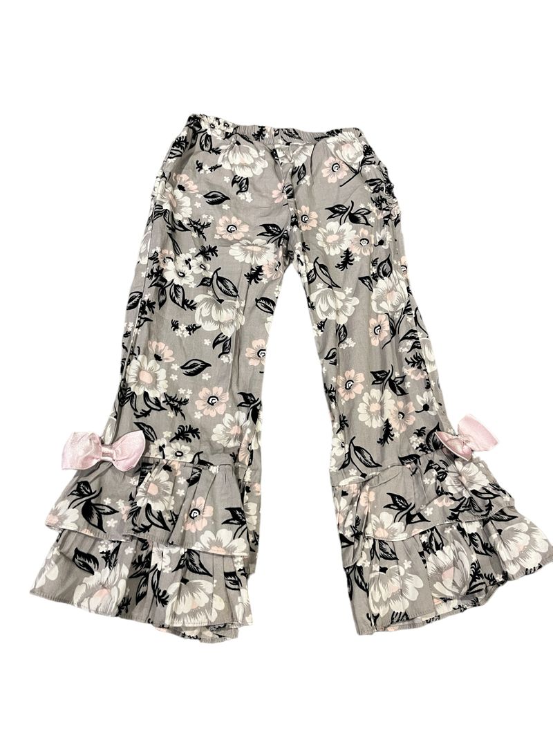 Ruffle Butts, 4T, grey floral pants  4T