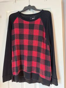 Sonoma Red and black plaid long sleeve Women's - L