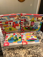 Load image into Gallery viewer, Dr Seuss Mega Bloks 4 boxes NWT Ages 2+  Rhyme to build! Building
