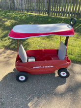 Load image into Gallery viewer, Radio Flyer Wagon, two seat, removable canopy all terrain wheels Outdoor
