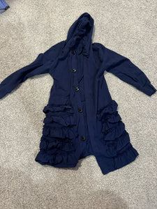 Navy ruffle jacket  5T