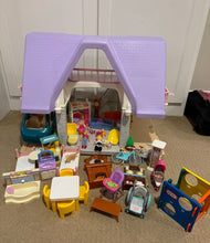 Load image into Gallery viewer, HUGE lot of Little Tikes dollhouse and accessories Everything you see pictured, most little tiles, some misc Dolls and Accessories
