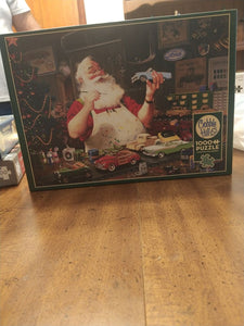 Cobble Hill Santa painting cars puzzle 1000 pieces