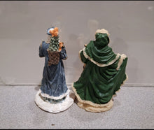 Load image into Gallery viewer, Vintage Kirkland&#39;s Father Christmas Figurines - hand painted. 3.5&quot; tall

