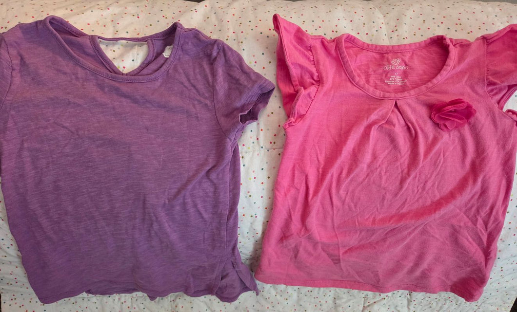 . Purple and pink shirts 4T