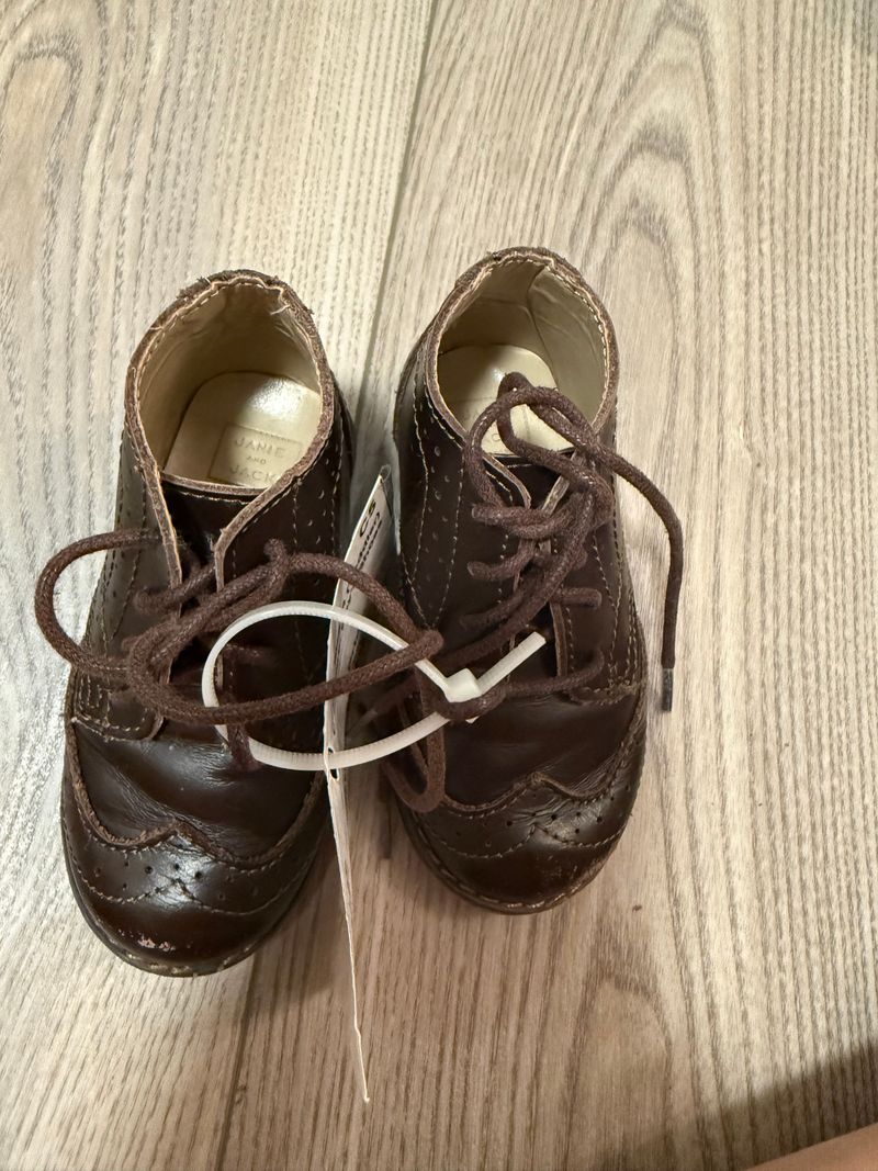 Brown Leather Booties Janie and Jack 4 (Toddler)
