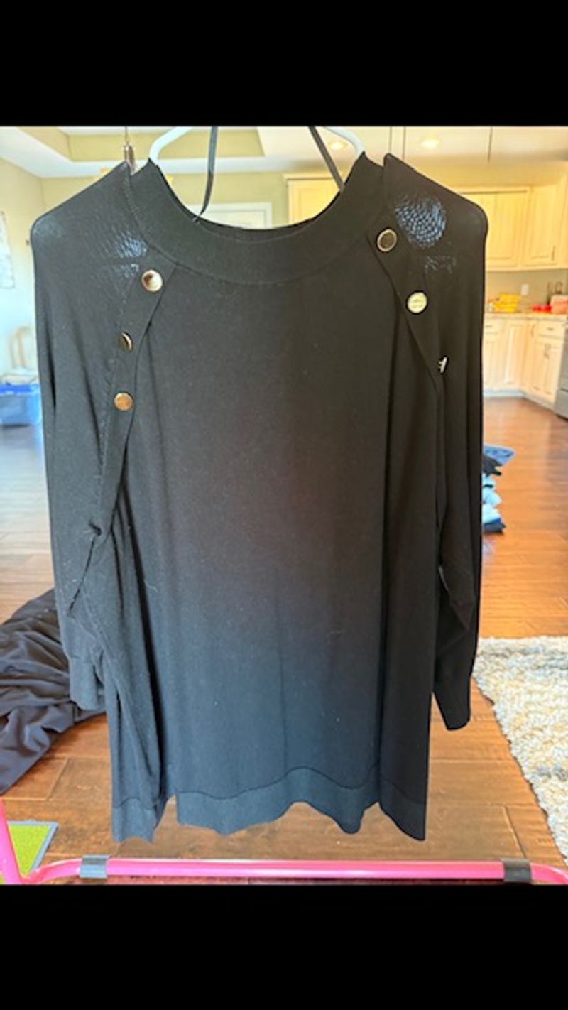 . size 22/24 black dress top Women's - XXL