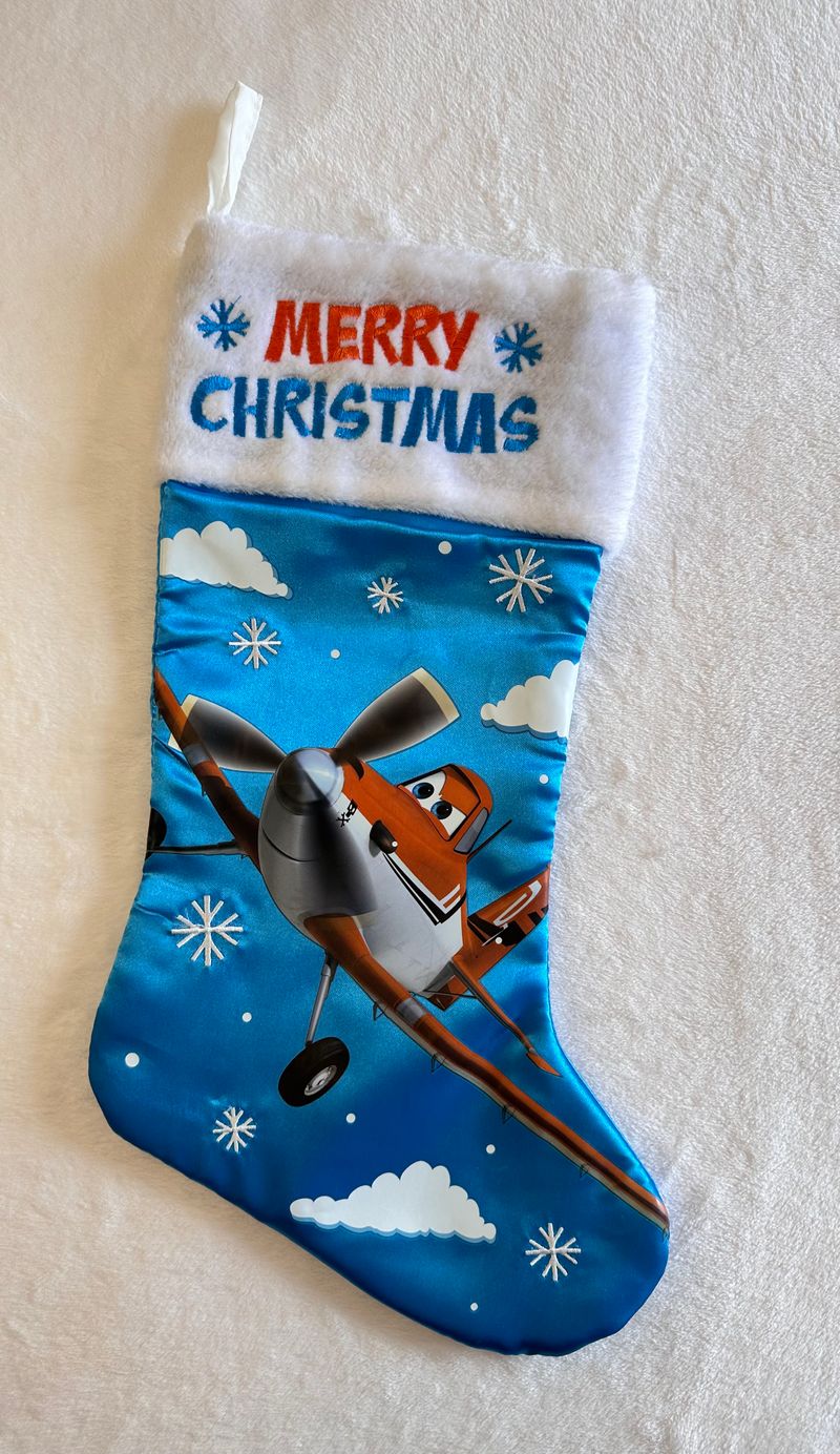Disney planes Christmas stocking rusty crophopper blue dusty crophopper Christmas stocking