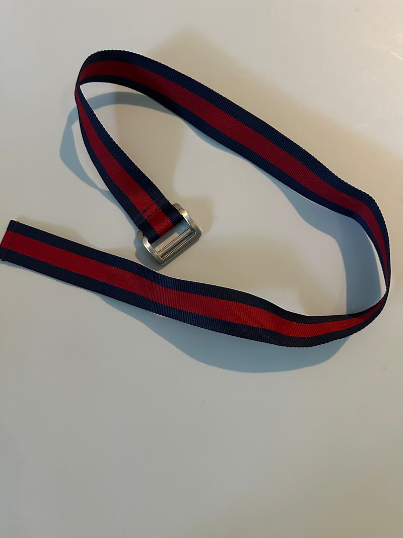 Gap Red and navy striped belt 10