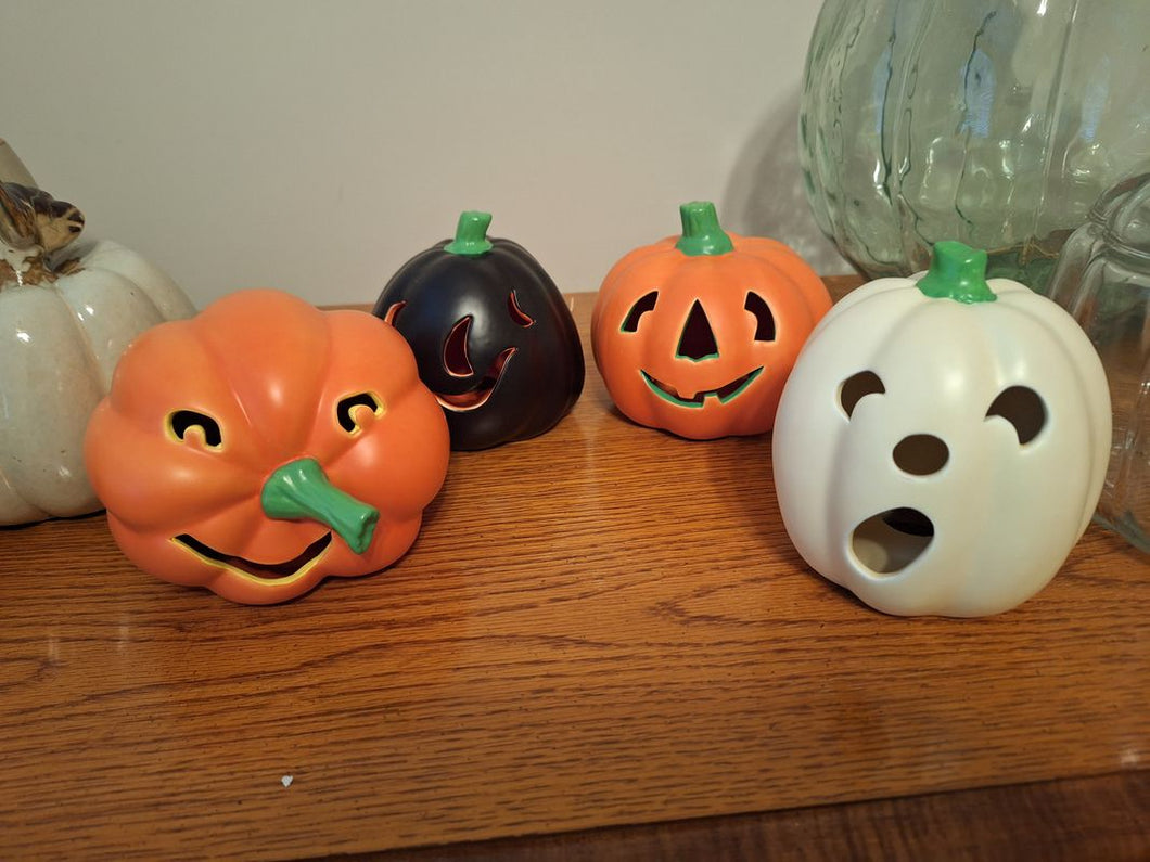 Department 56 Ceramic Light-Up Jack-O-Lanterns Set of 4. 5.5