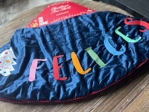 New Spanish Holiday Christmas Tree Skirt NWT Felices Fiestas Hispanic decor, retail $30