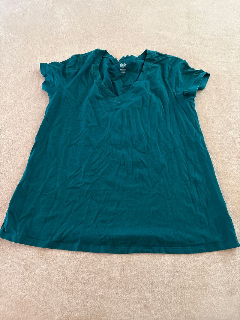 Duo Maternity Teal T-Shirt Women's XL 16