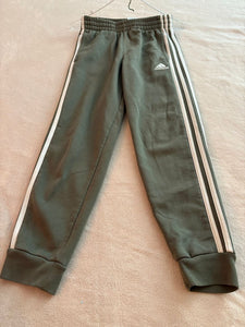 Adidas Size 10-12 Olive Green, White Sweatpants 10