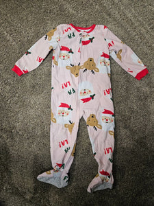 Carter's Christmas fleece sleeper 4T
