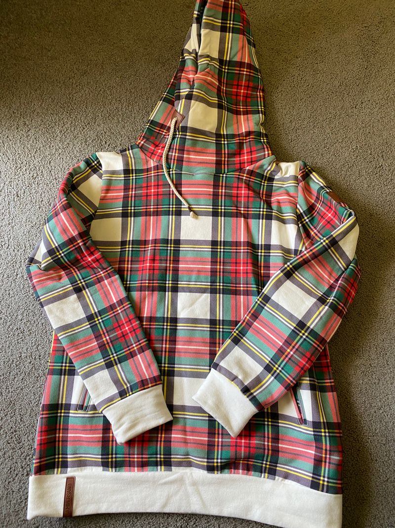 &Ampersand avenue hoodie NEW Red, green, white, yellow, side pockets Women's - XL