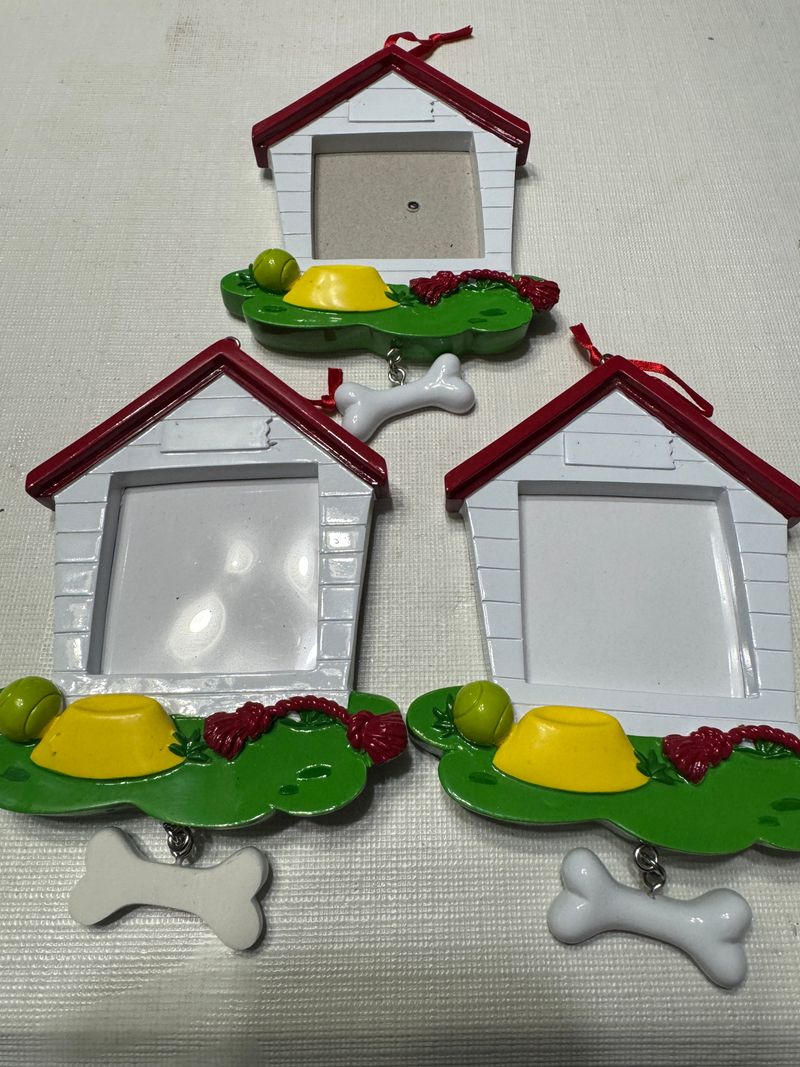Christmas Ornament 3 pc fog house ornaments