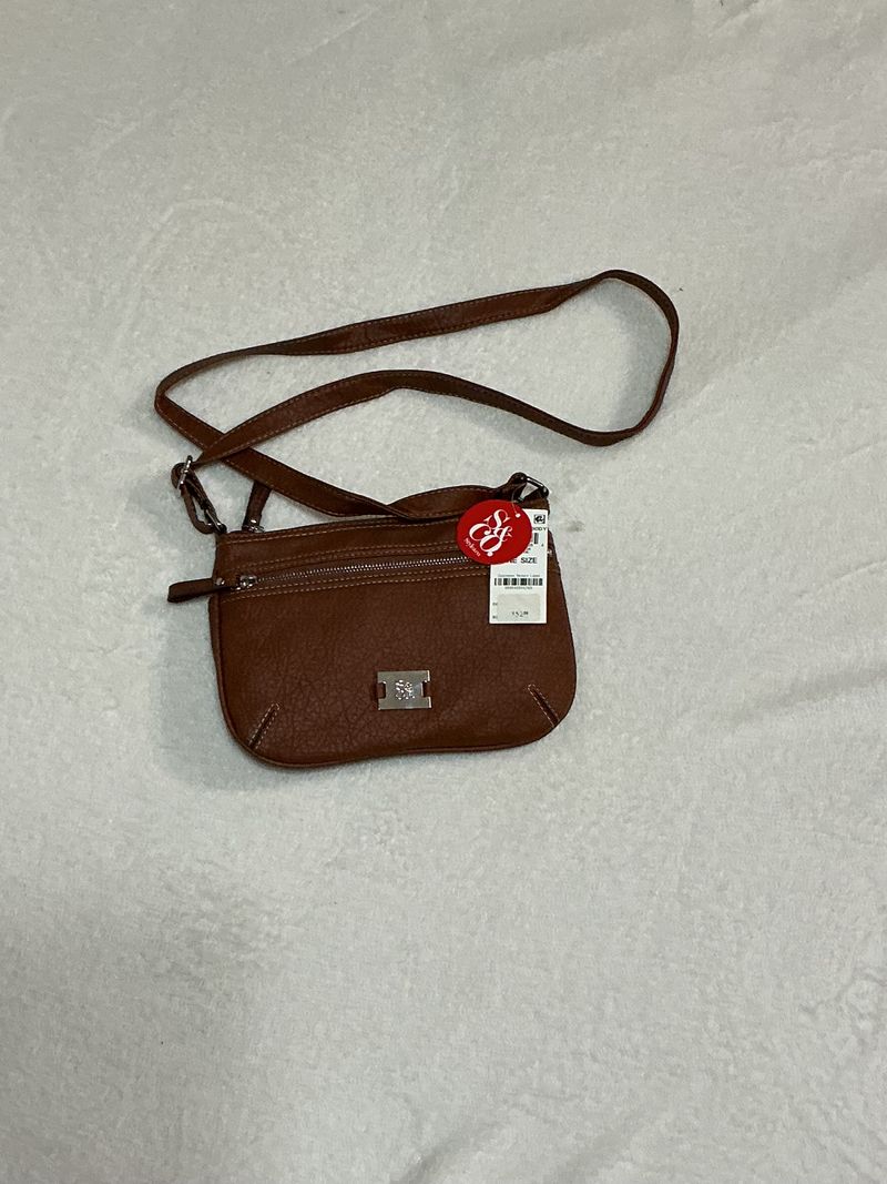 Style and Co crossbody, NWT 9.75 x 6.5, 24 inch drop, brown