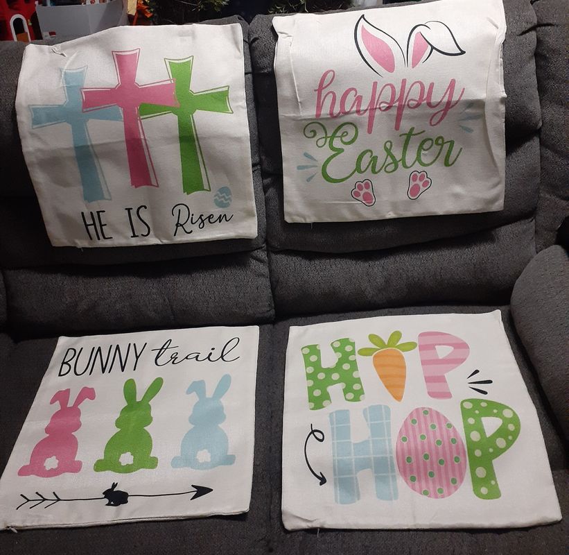 4pc pillow slipcovers - approx. 17.5 x 17.5