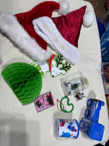 Christmas Misc Christmas decor train box Santa hats reindeer table decor