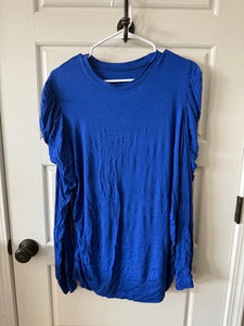 - Royal blue long ruched sleeve top Women's XL 16