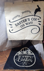 2pc pillow slipcovers - approx. 17.5x17.5" Easter themed, black and white