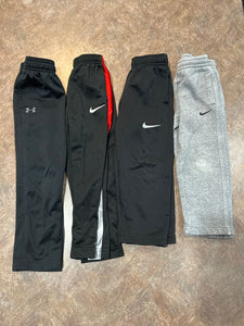 Nike & Under Armour 4 Athletic Pants Bundle Gray pair has scuffed knees 3T
