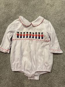 Eliza James Boutique worn once Nutcracker Embroidered Bubble 18 Months
