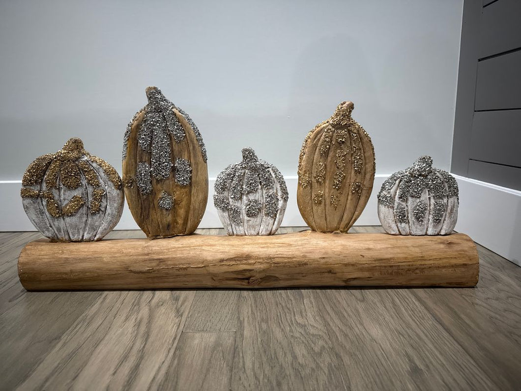 Home Goods Wood pumpkin decor 14x31 inches