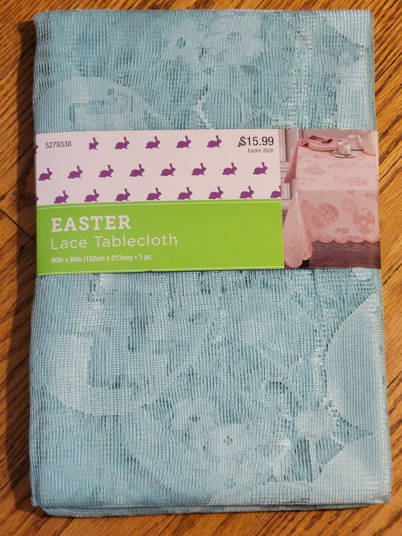 Easter  lace tablecloth NWT Oblong  60 x 84