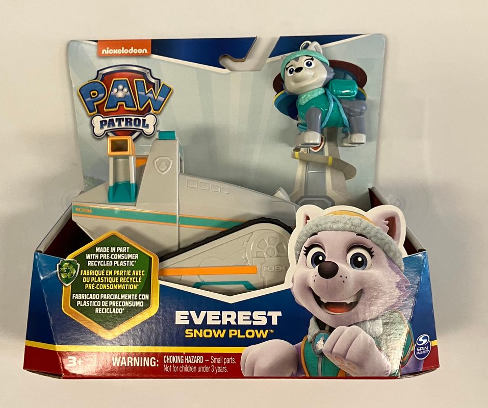 NEW! Nick Jr Paw Patrol Everest Snow Plow NIB 2 inch Husky Pup & Vehicle Figures and Animals