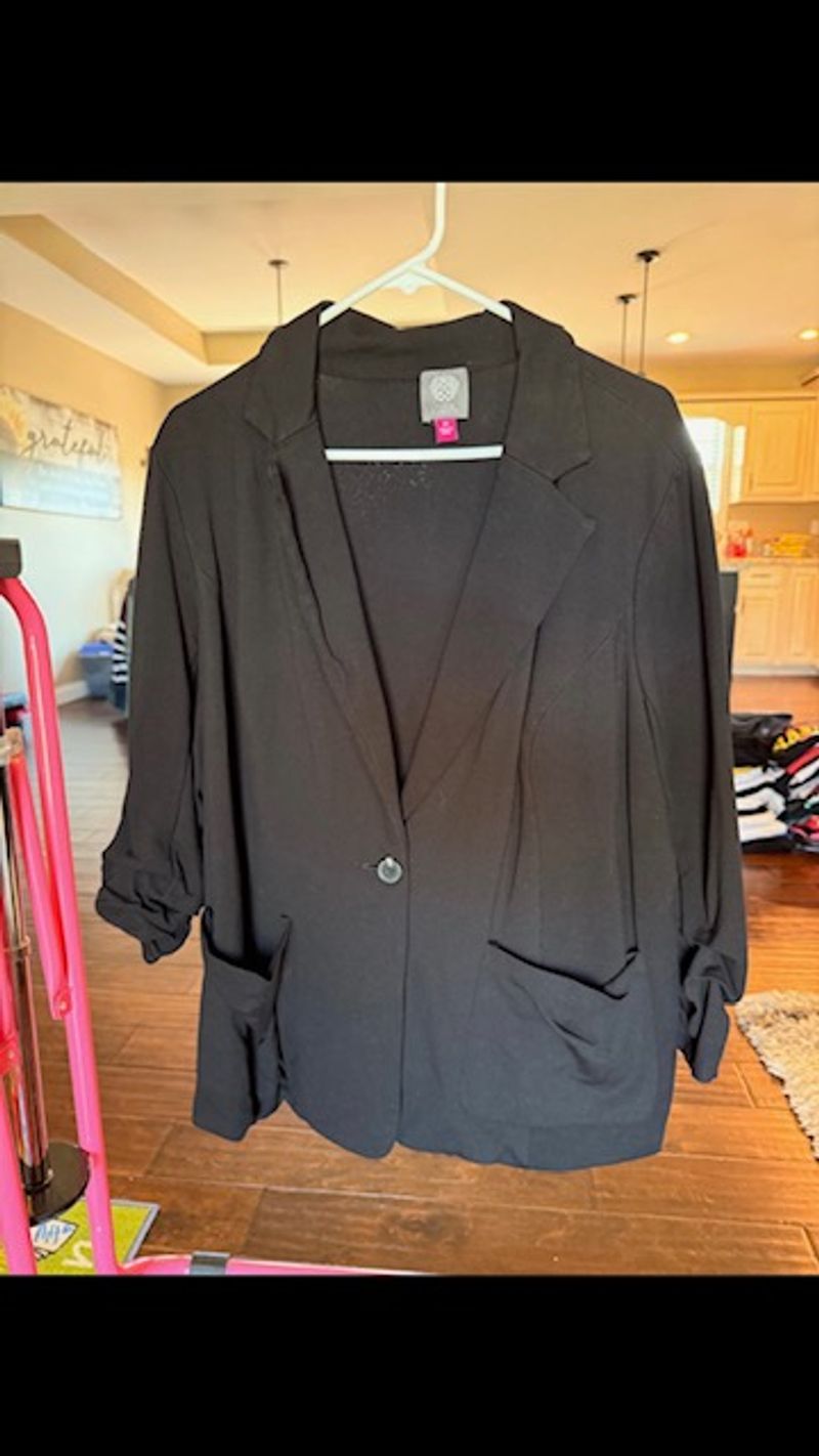 . Black 3/4 dress jacket Women's - XXL