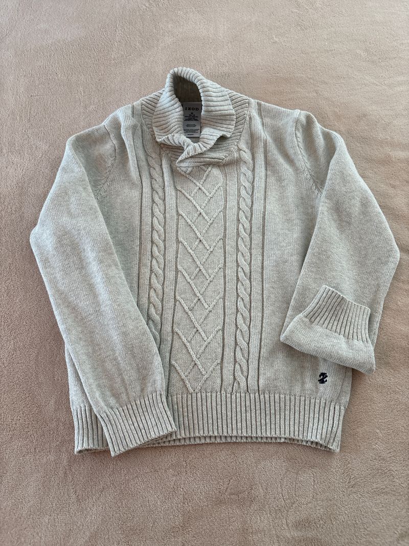 IZOD Size 10-12 Off White Sweater 10
